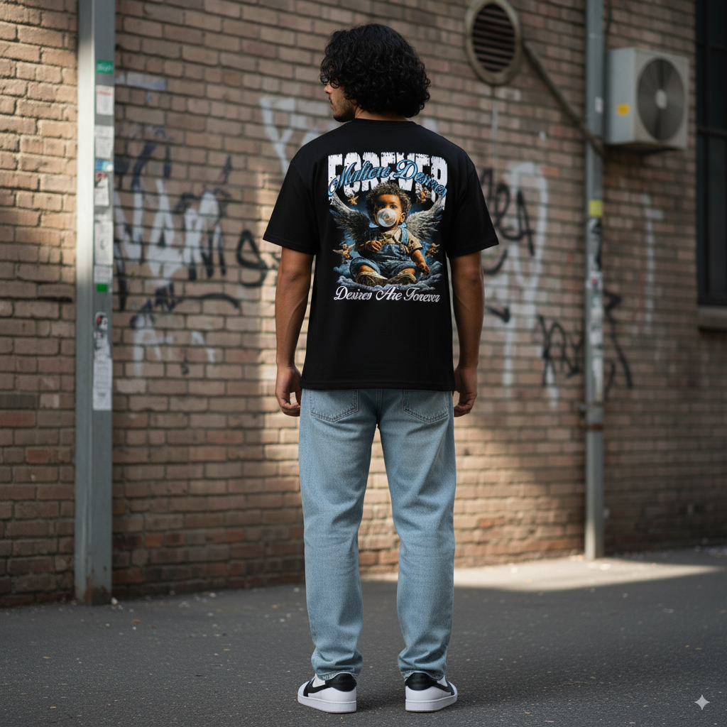 “Forever Desire Y2K Tee” – Unisex Y2K Graphic Tee | Kids & Adult Sizes | 100% Cotton | Harajuku Streetwear